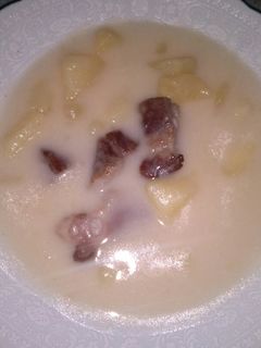 Füstölt húsos, savanyú krumpli főzelék 😍 recept fotója