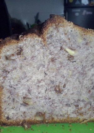 Una foto de Budín de banana y nueces