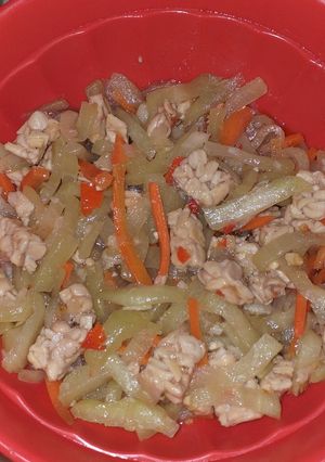 Foto resep Tumis labu siam wortel tempe