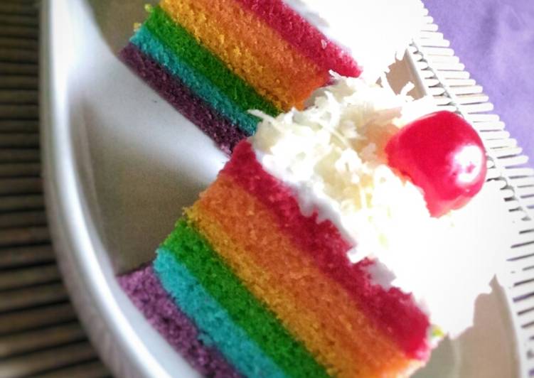 Resep Rainbowcake lembut yang Bisa Manjain Lidah