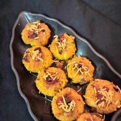 A picture of Leftover poha and barley flour tikki.