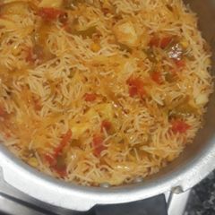 Chana daal mix veggies pulav A picture of Chana daal mix veggies pulav.