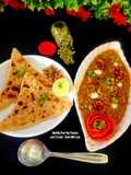 Green Moong Mughlai Makhani with Triangular Paratha - Mini Lunch/Dinner Platter - Delicious & Nutritious Tiffin