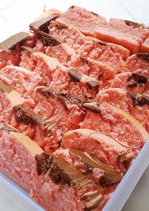 Foto resep Bolu air *strawberry 1 telur