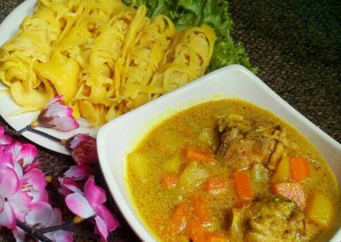 Roti Jala Kuah Kari 🍲 foto resep utama