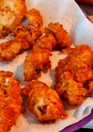 Una foto de Tiras de pechuga empanadas con cornflakes