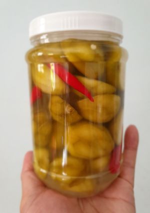 Hình của món Cóc thái ngâm chua ngọt.
