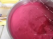 Una foto de gelatina de betabel