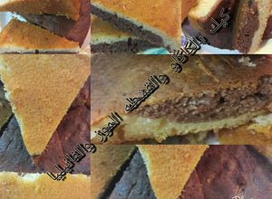 صورة لوصفة كيك بالكاكاو والفانيليا وقشطه الموز طعم ولا ارووع😍