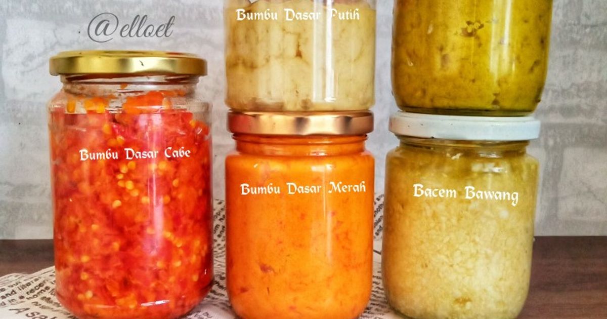Food Preps : Bumbu Dasar Masakan (Merah, Kuning, Putih, Cabe, Bacem Bawang)