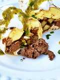 Wagyu Beef Sausage, Potato, and Egg Breakfast Burritos