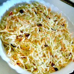 A picture of Sweet coleslaw salad.
