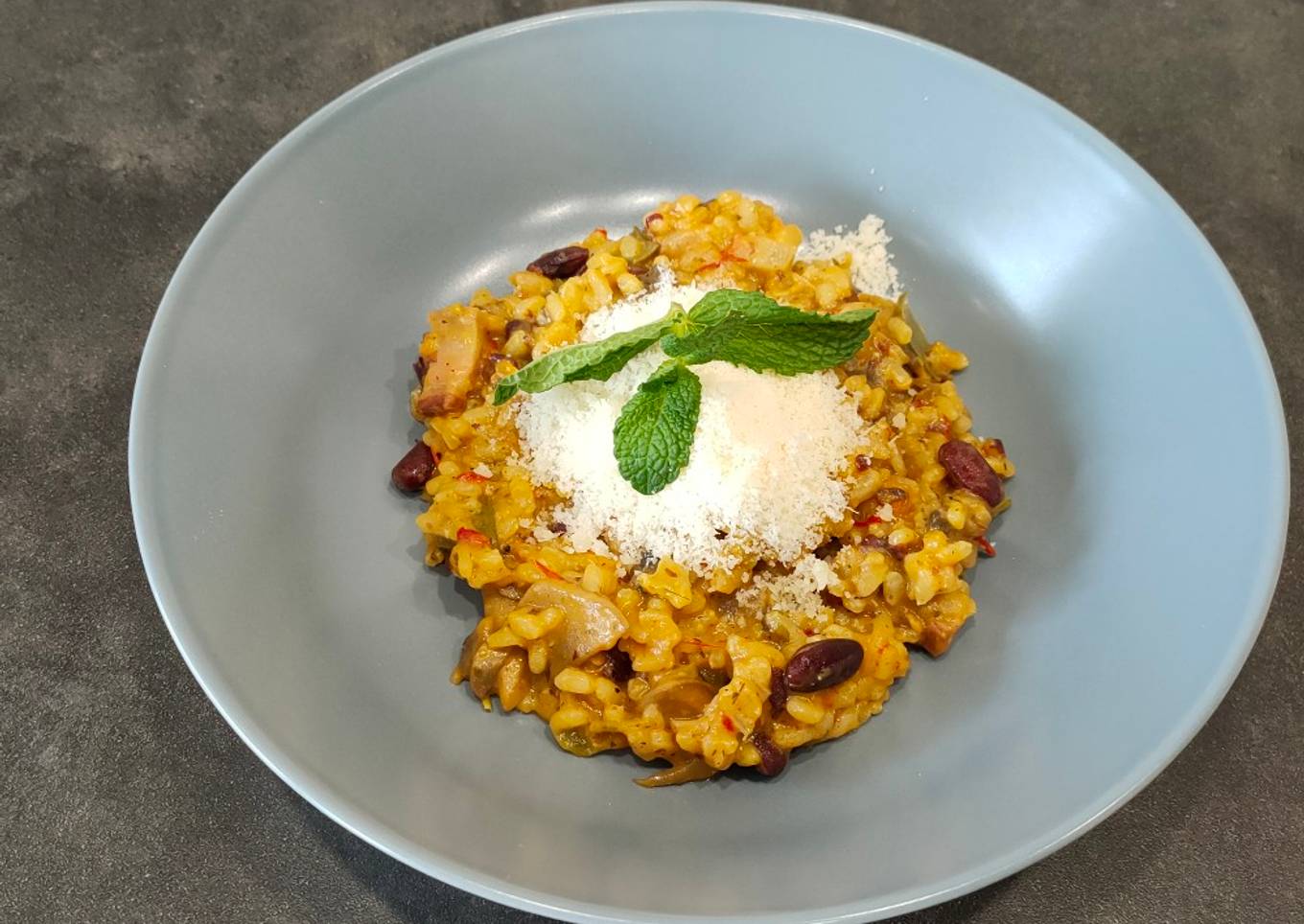 Risotto con alubias