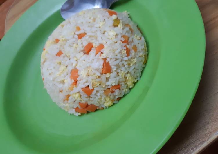 step by step  Butter Rice Egg Anti Gagal