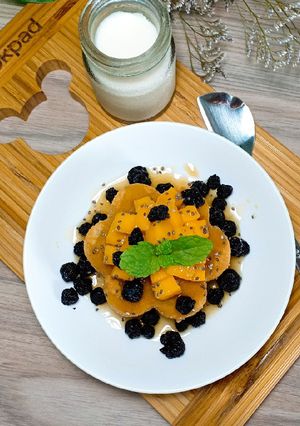 Hình của món Pancake trái cây.