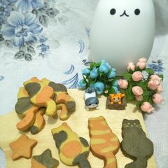 A picture of Calico Cat Cookies 🐱.