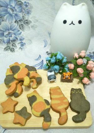 A picture of Calico Cat Cookies 🐱.