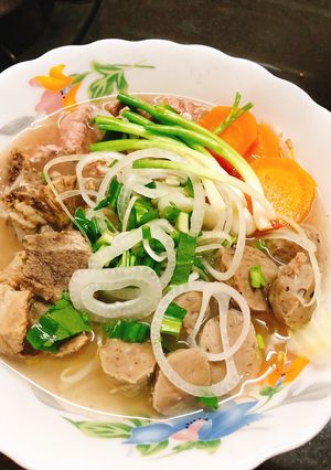 Hình của món Miến bò viên.