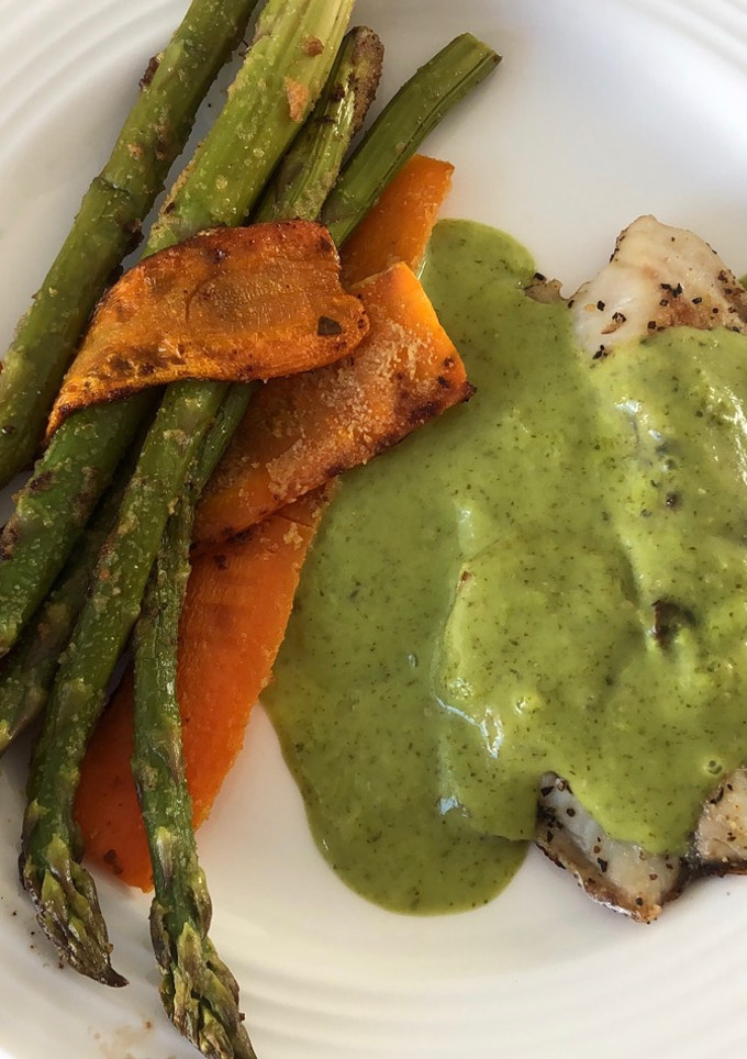 Una foto de Filete de Pescado en Crema de Cilantro