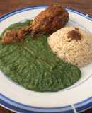 Puré de Espinacas con Pollo Guisado