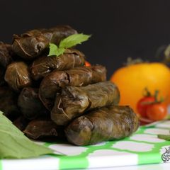 Stuffed grape Leaves With Oil A picture of Stuffed grape Leaves With Oil.