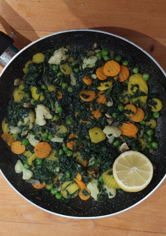 عکسی از دستور خوراک سبزیجات