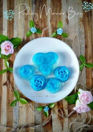 Foto resep Puding Mawar Biru