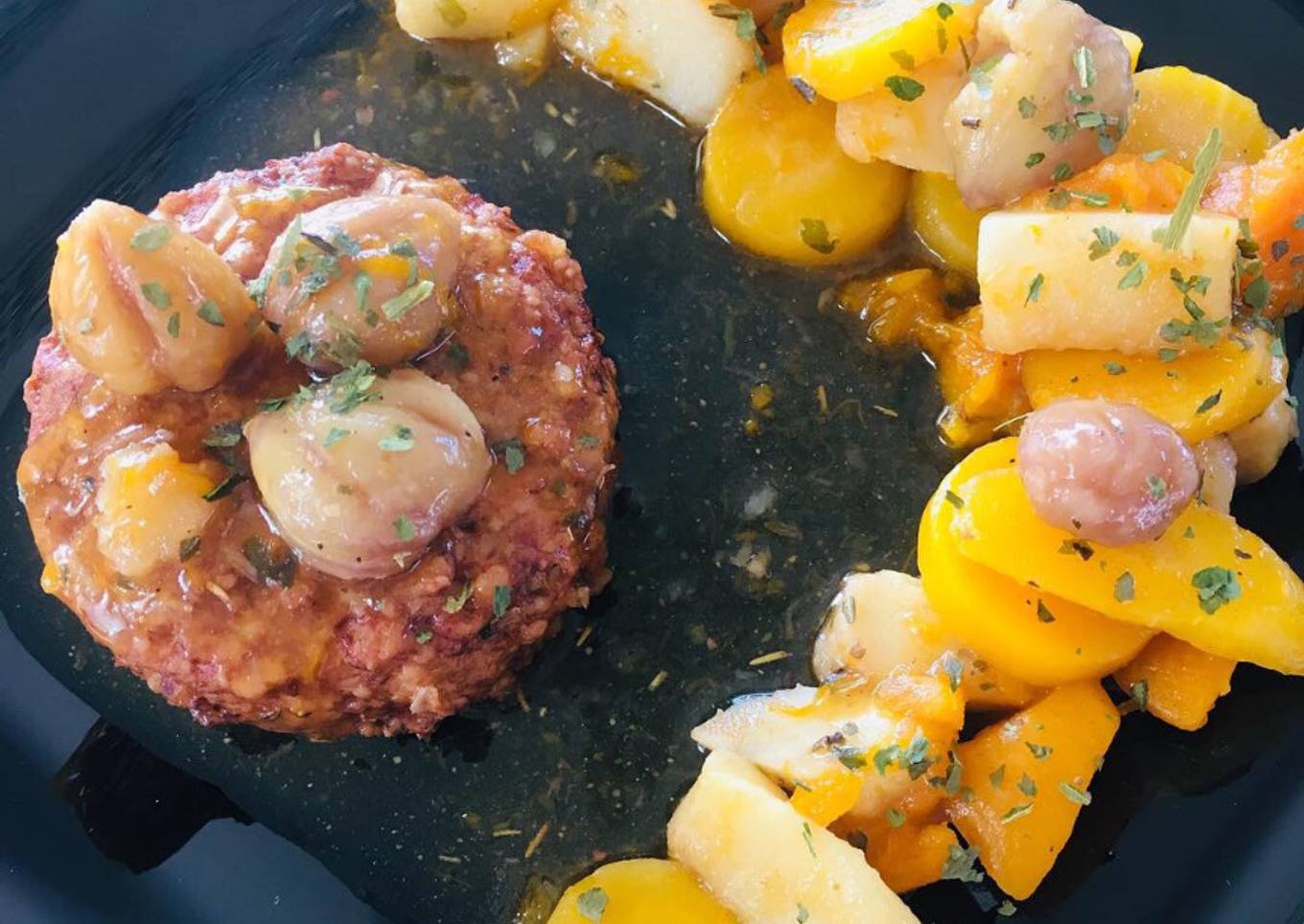 Fricadelle aux Châtaignes et Légumes d'Antan