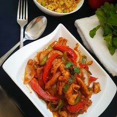 A picture of Pineapple flavoured Chicken Jalfreizi.