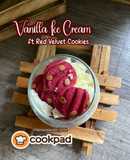 Vanilla Ice Cream ft Red Velvet Cookies