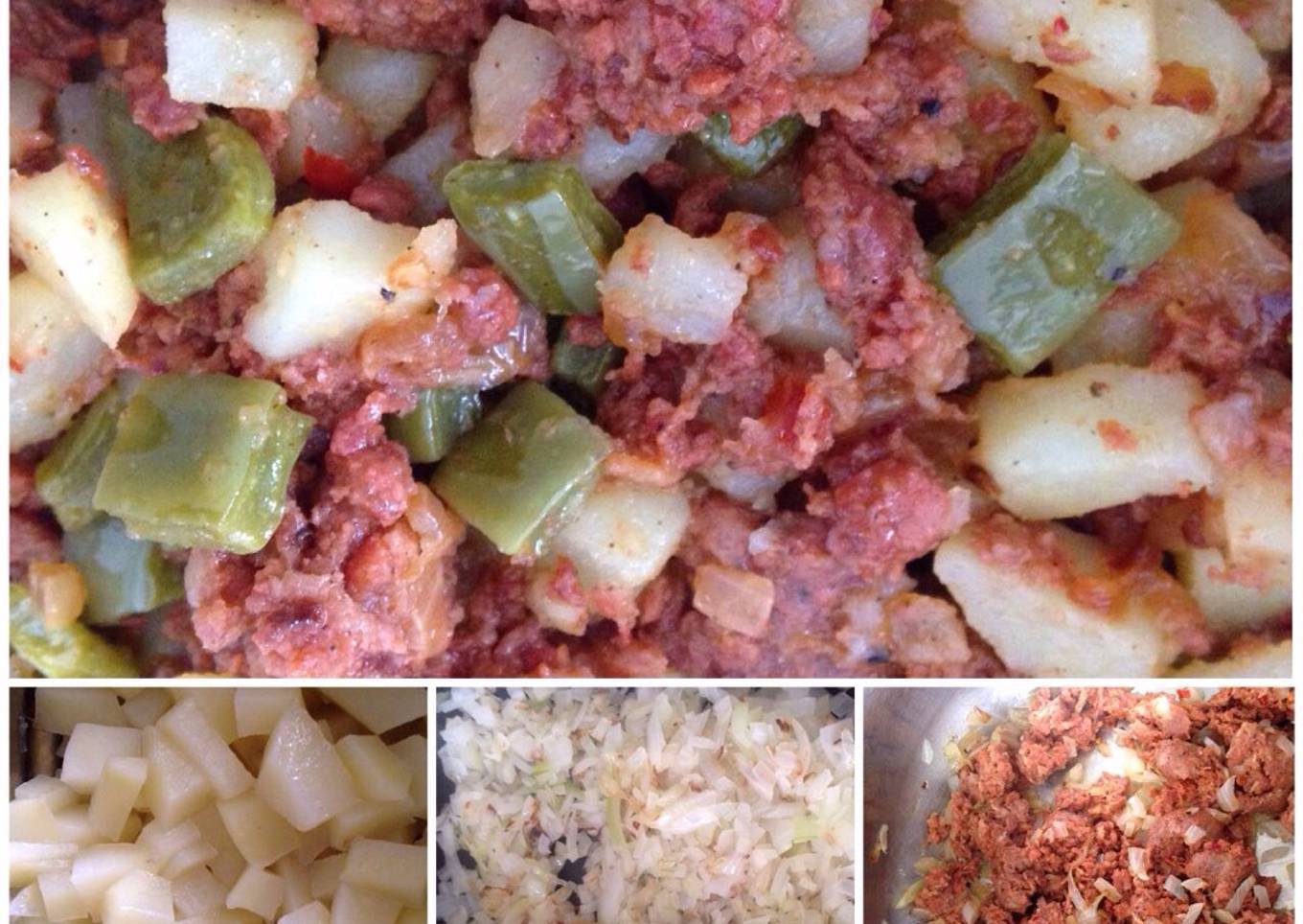 Papas con chorizo y nopales