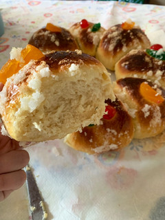 Una foto de Roscón de reyes paso a paso en Thermomix con masa madre
