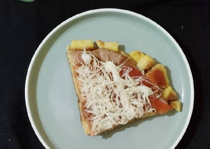 Cara bikin Pizza Pinggir Roti Tawar