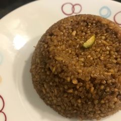 A picture of Lapsi - broken wheat dessert recipe.