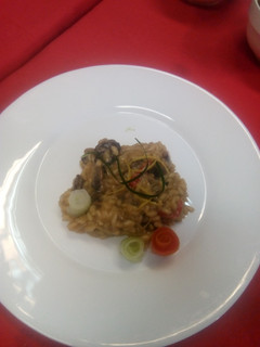 Una foto de Risotto de hongos