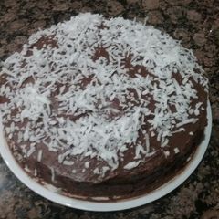 A picture of Chocolate coconut cake.