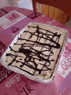 Una foto de Tarta de galletas sabor mora