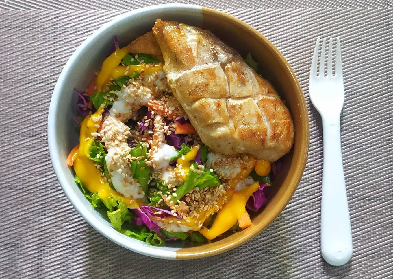 Chicken Panseard+ Salad Mayo Mustard
