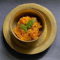 A picture of Mathan Erissery / Red Pumpkin Stew (Kerala Special).