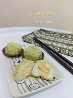 Foto resep Mochi Matcha Wafer Vanila (tanpa tepung Ketan)