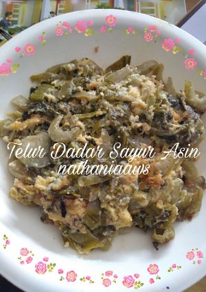 Foto resep Telur Dadar Sayur Asin/Sawi Asin