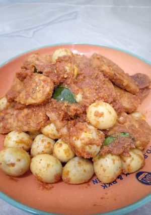 Foto resep Telur puyuh tempe bumbu Bali
