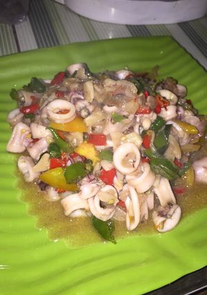 Foto resep Tumis cumi-cumi cabe ijo