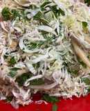 Gà xé phay và cháo