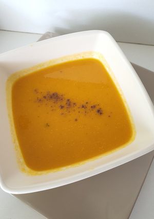 Una foto de Crema de zanahoria sin leche