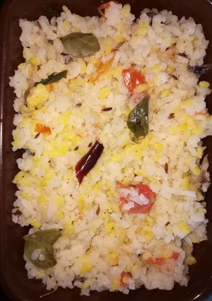 A picture of Moong Dal khichdi.