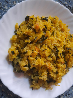 A picture of Methi rice.