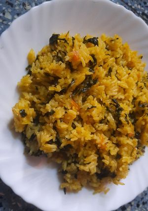 A picture of Methi rice.
