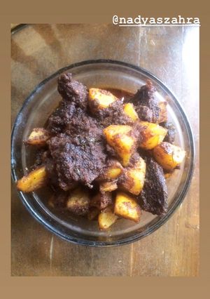 Foto resep Rendang sapi campur kentang