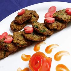 Masoor daal potato spinach kabab A picture of Masoor daal potato spinach kabab.